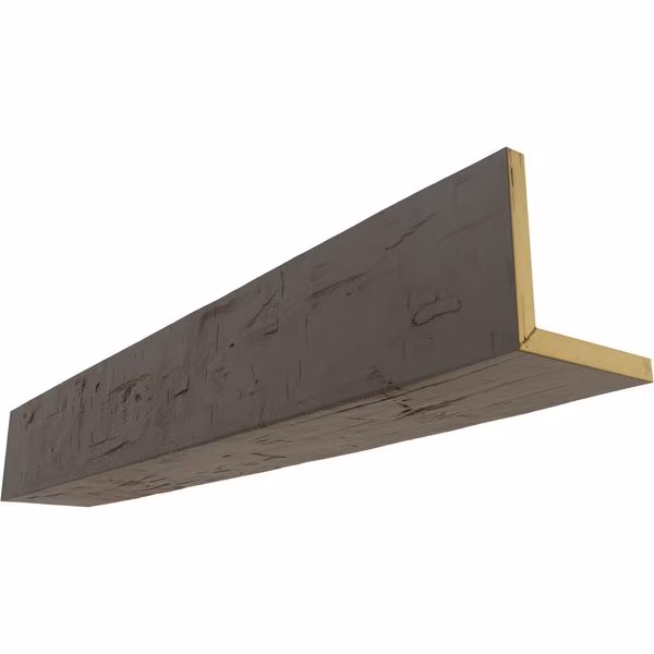 2-Sided (L-beam) Hand Hewn Endurathane Faux Wood Ceiling Beam, NaturaL Honey Dew, 10
